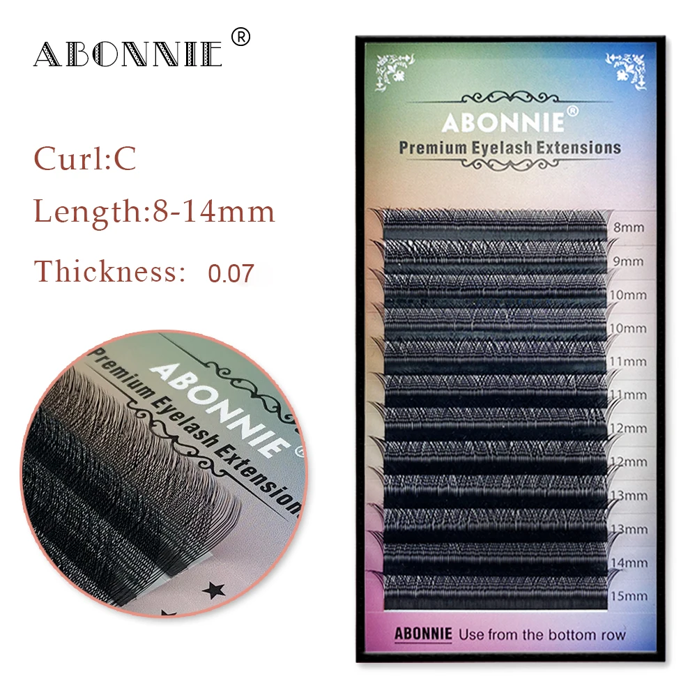 

Abonnie 3D YY Style Easy Fan Mink Eyelash Extensions Volume Fans Handmade Easy Fanning Eyelash Extensions Makeup Lash