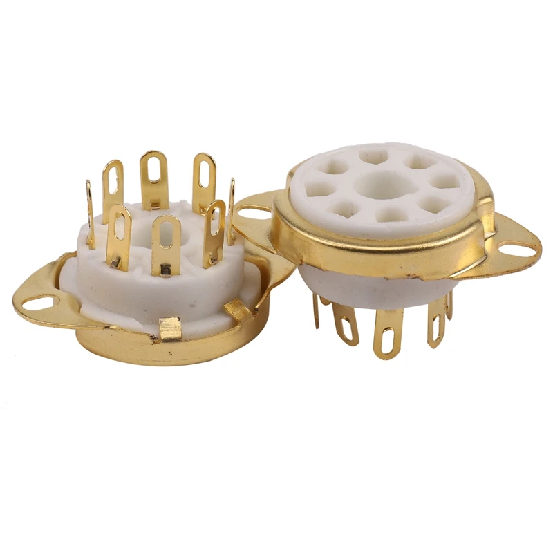 4PC 8 Pin Ceramic Socket Tube Top Vacuum Octal Value For KT88 EL34 6V6 6650 274B Promotion | Lamp Bases