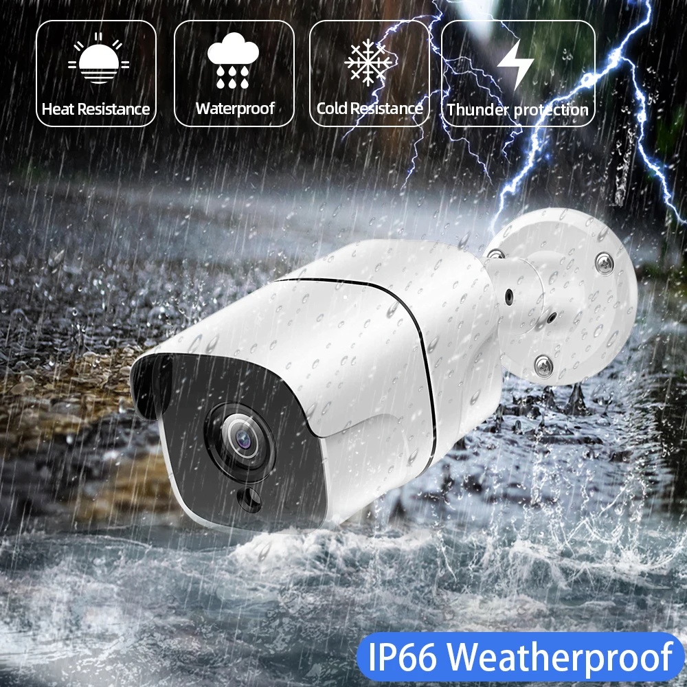 8.0MP Face Motion Detection POE IP Camera 4K Outside CCTV Bullet Security 8MP Video Surveillance IP66 Cam H.265 | Безопасность и