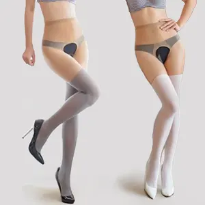 Колготки контрастные, с открытой промежностью, 12 ден + 30 ден, 4 цвета, 2021