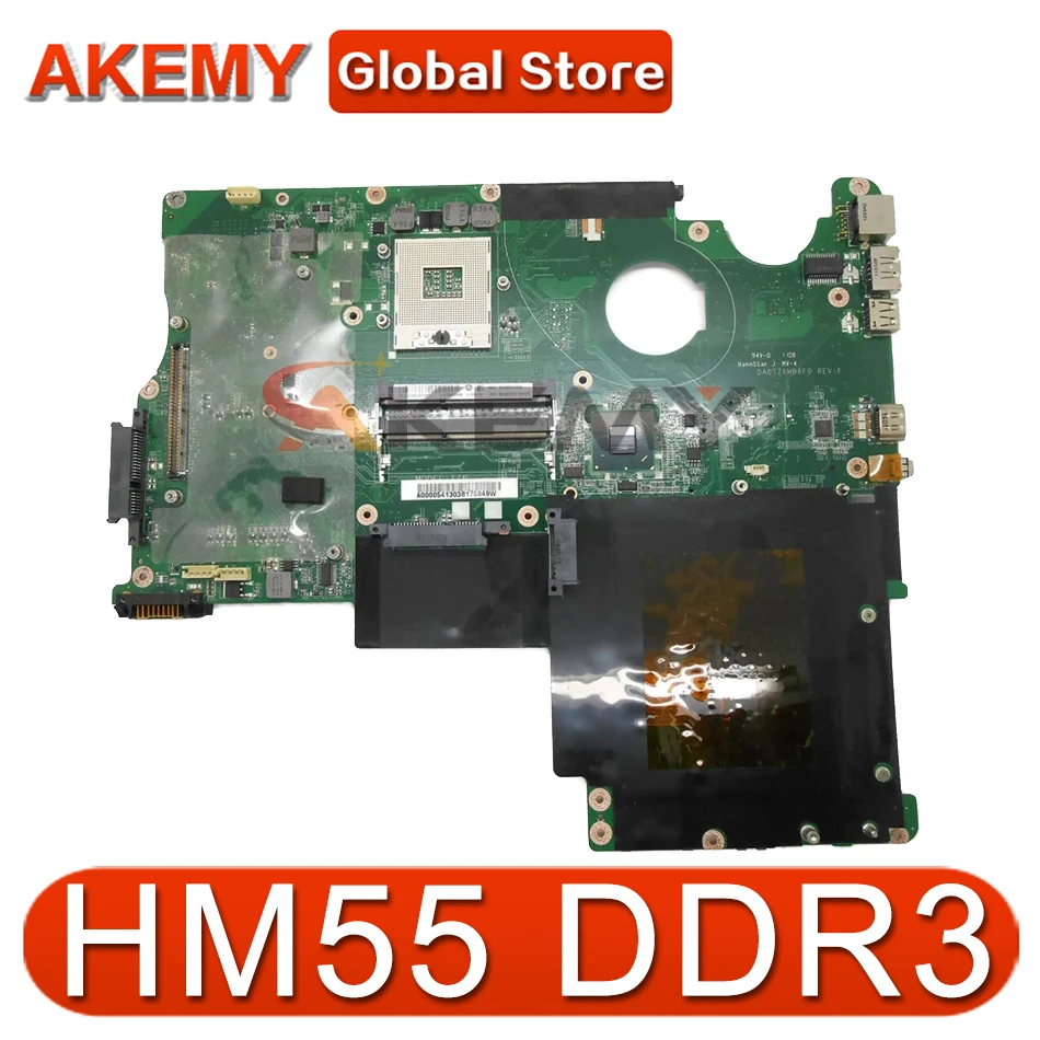 

Материнская плата AKEMY A000053220 DATZ1GMB8E0 для ноутбука TOSHIBA Satellite X500 X505 HM55 DDR3 со слотом для графики