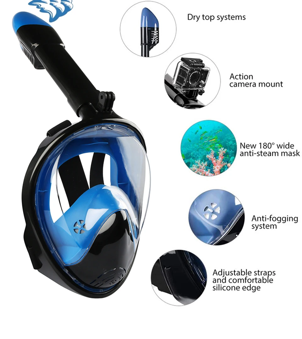 

Adult Professional Snorkeling Diving Mask Anti-Fog Skuba Diving Goggles Wide Vision Underwater Glasses Swimming Accessory