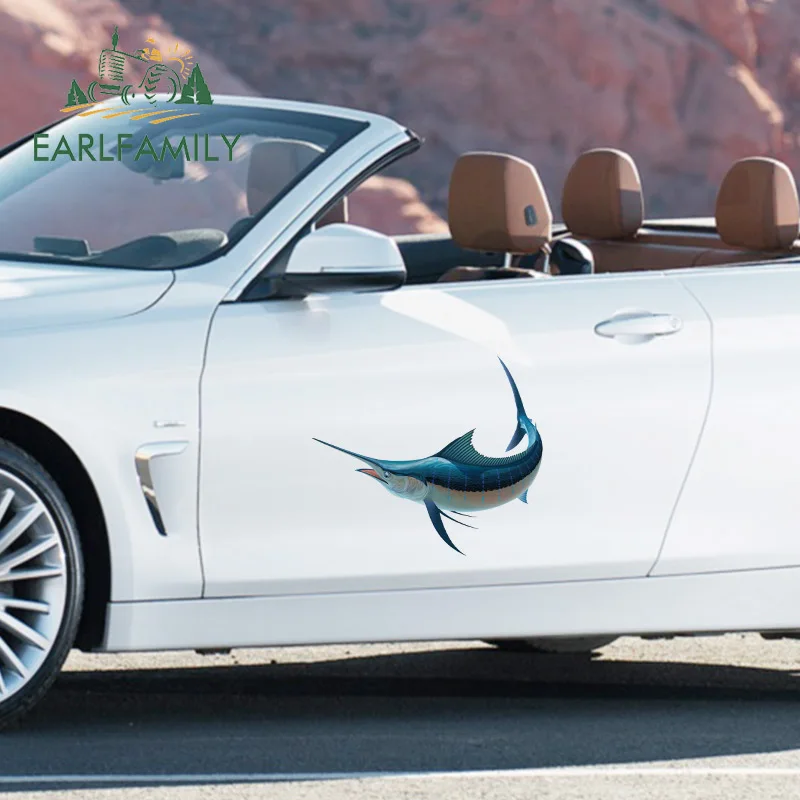 

EARLFAMILY 43 см x 37 см автомобильные наклейки, автомобильные наклейки, наклейки для Xiphias Gladius, водонепроницаемые, защита от солнца, окклюзия, декор ...