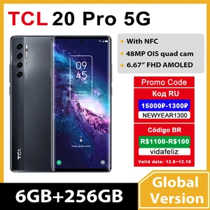 global version tcl 20 pro 5g smartphone 6256gb nfc 6 67 fhd amoled snapdragon 750g 48mp quad camera wireless charging 4500mah free global shipping