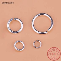 20pcs genuine real pure solid 925 sterling silver open jump rings split ring connector for key chains jewelry making findings