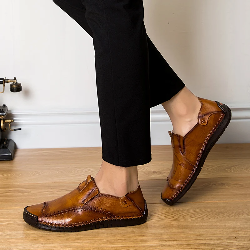 

Causal Shoes For Men Casual Shoes Mens Leather Men Flat For Fashion Zapatillas Informales Hombre Black Spring Man Men's