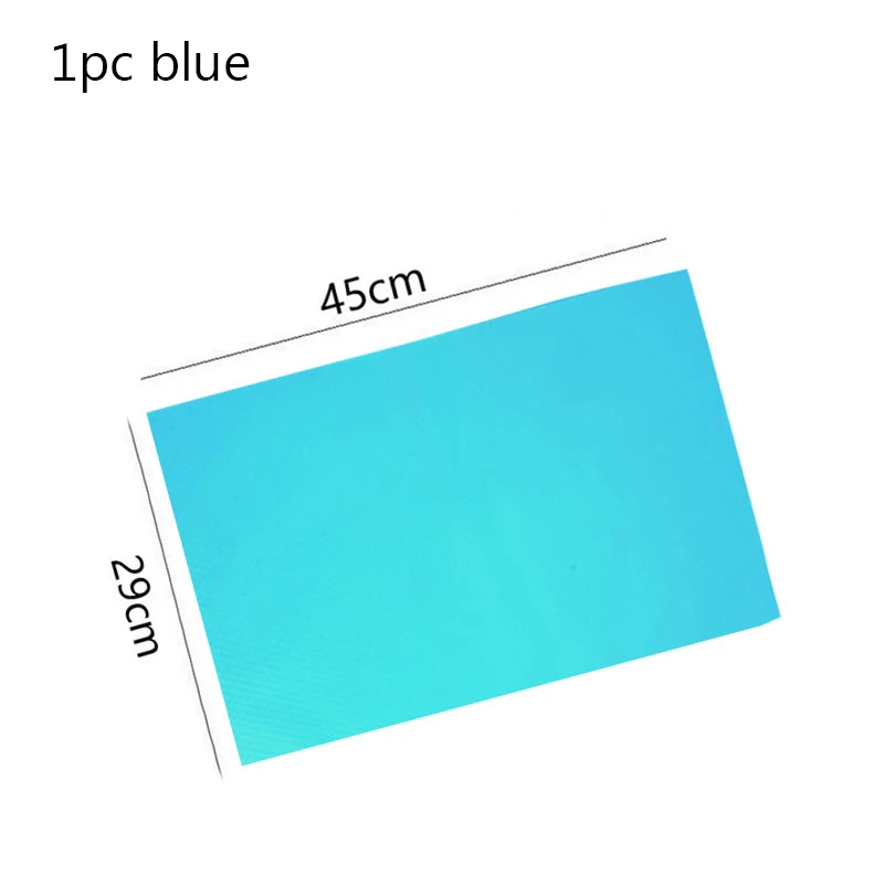 1pcs 45x29cm blue 1 шт./4 шт. Нескользящая Водонепроницаемая подставка для холодильника противообрастающая влажная салфетка под приборы коврики для холодильника - Цвет: 1pcs 45x29cm blue