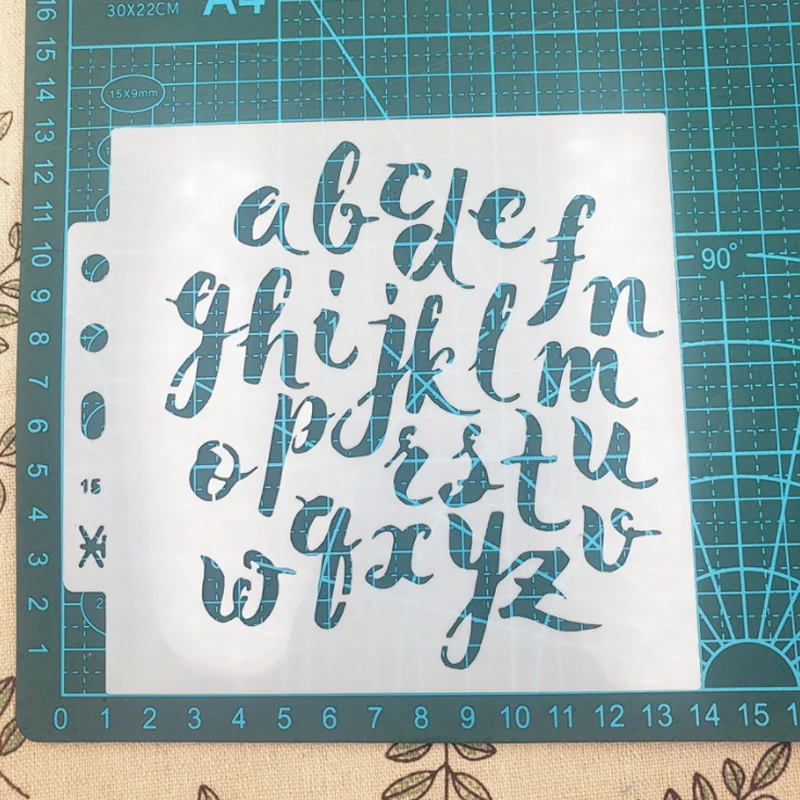 2pc Letter Triangle Stencil Painting Template DIY Walls Scrapbooking Diary Album Coloring Embossing Decoration Graffiti Reusable |