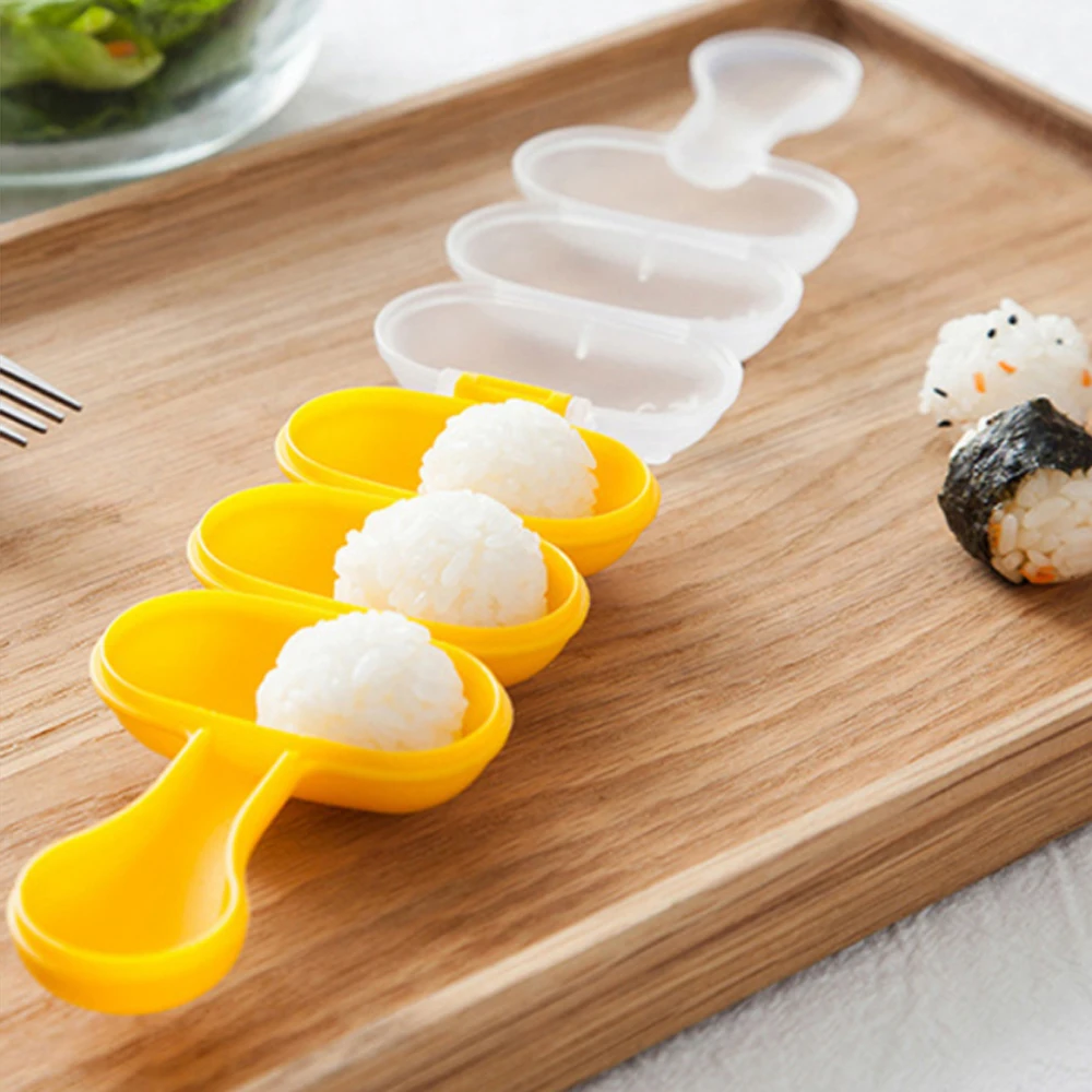 

1set Creativity Rice Ball Molds (Spoon+Mould) DIY Sushi Maker Onigiri Rice Mold Kitchen Sushi Making Tools Bento Accessories