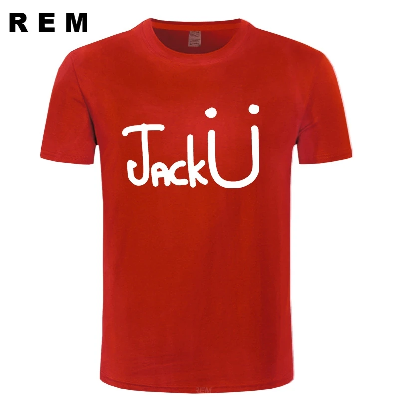 Jack U T Shirt Men New Summer Fashion shirts Diplo Hipster Short Sleeve Cotton Hip Hop T-shirts | Мужская одежда