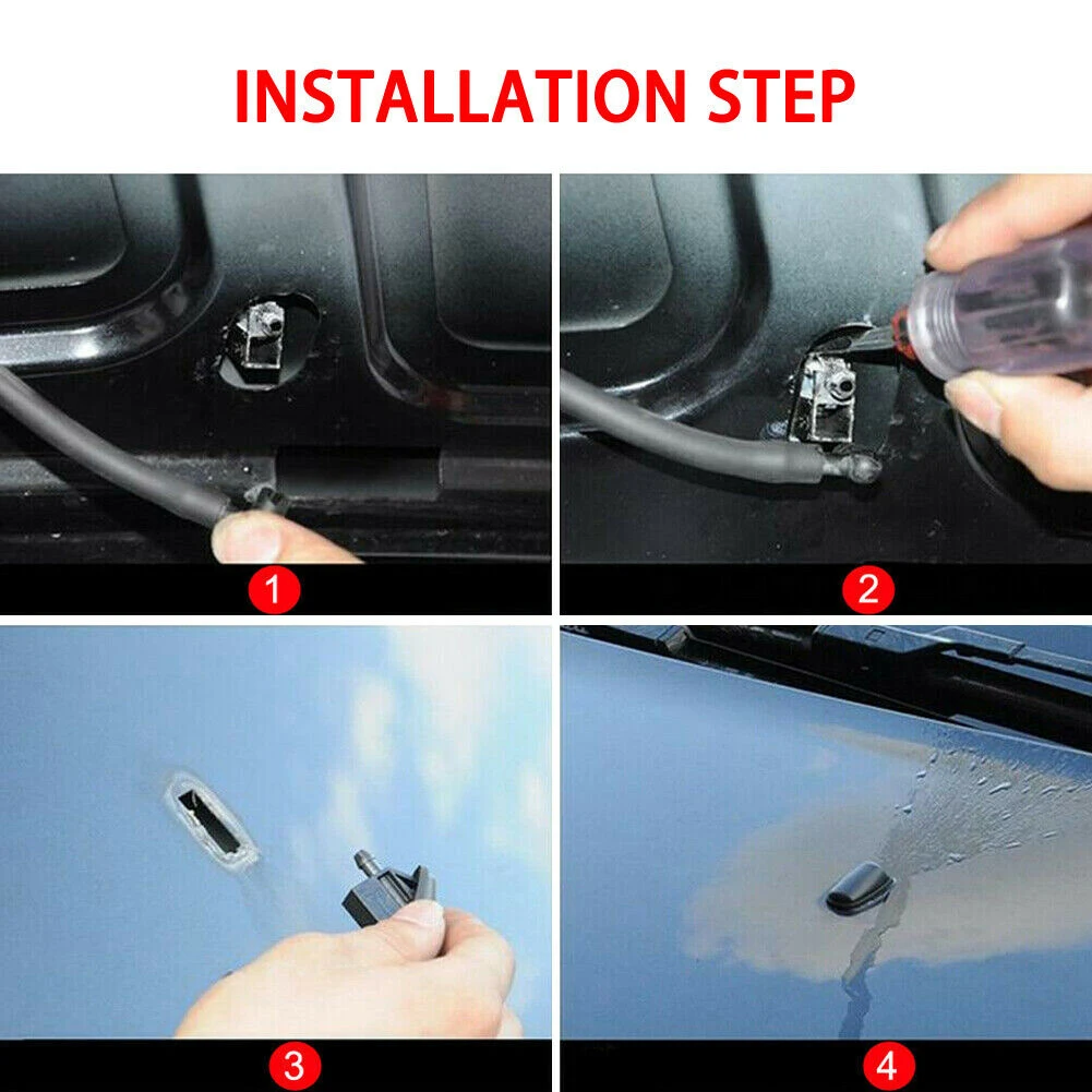

For Toyota Washer nozzles Auto Black Windshield Jet Connector Accessories