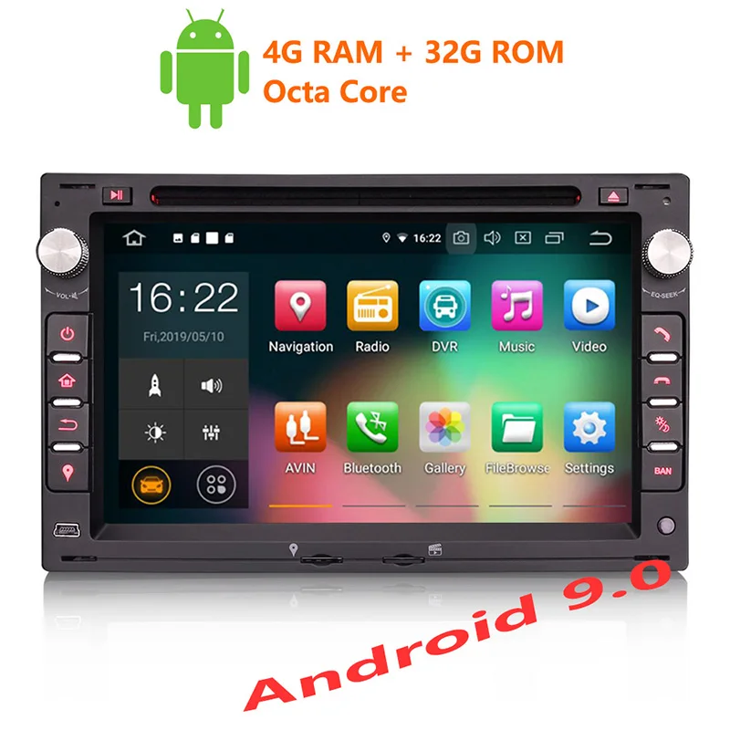 Erisin ES7986V 7 дюймов Android 9 0 Восьмиядерный 4 Гб ОЗУ автомобильный DVD Радио BT для VW Golf Passat