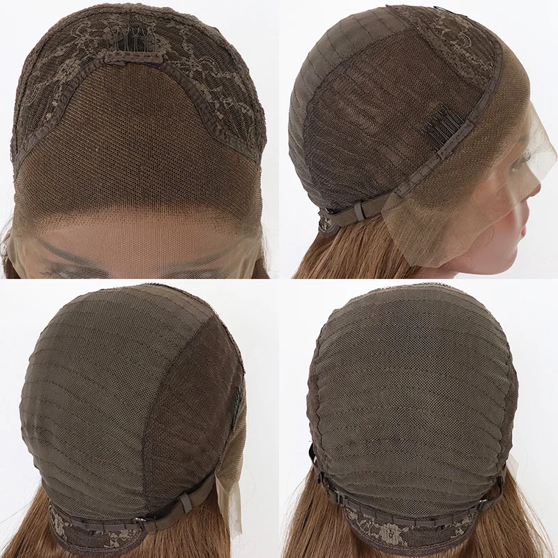 

Orange Synthetic Lace Front Wig For Women 24 Inch Wavy Wigs Fake Hair Extension Heat Resistant Ombre Orange Color Cosplay Wig