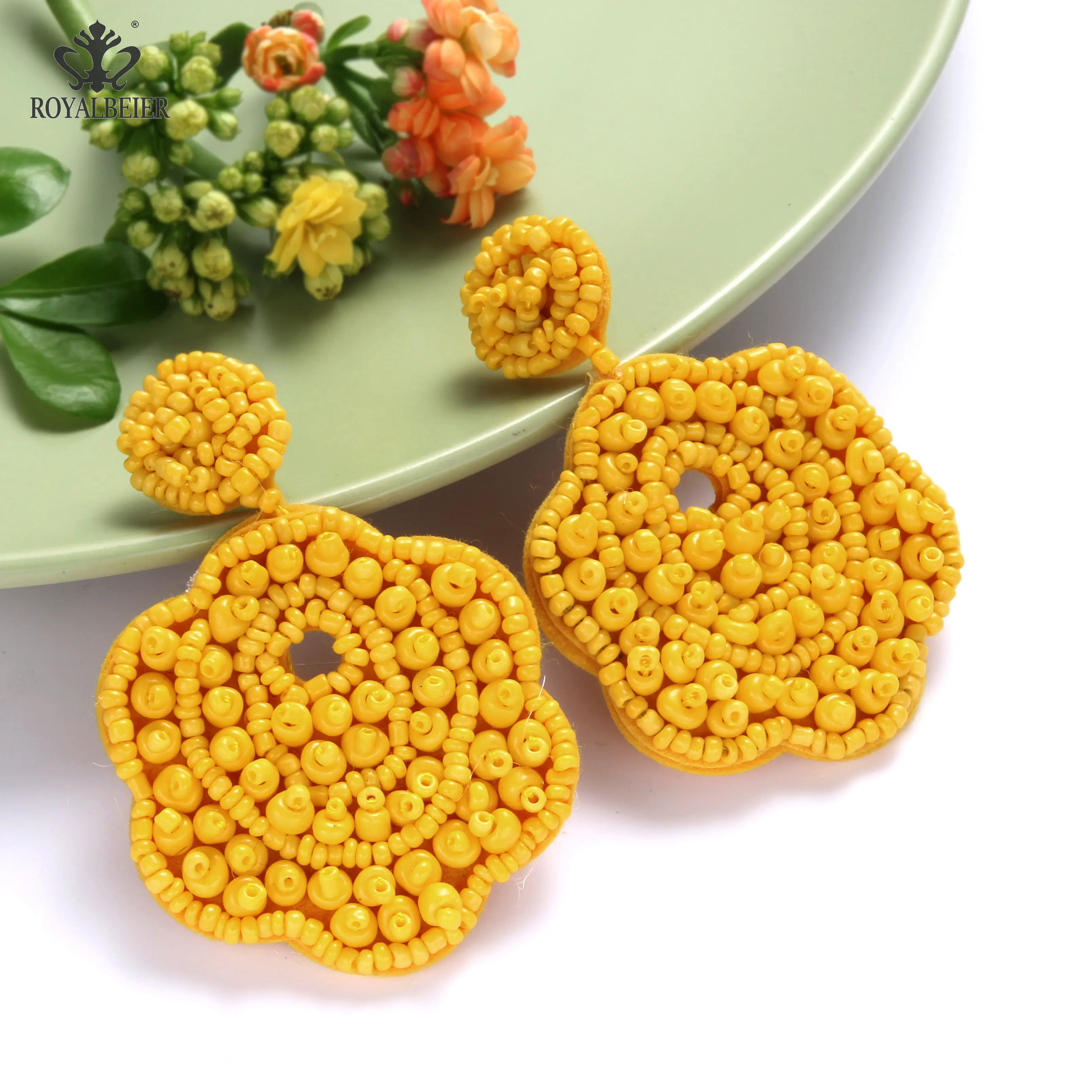 ROYALBEIER богемные серьги с бусинами ювелирные изделия большие женские эффектные