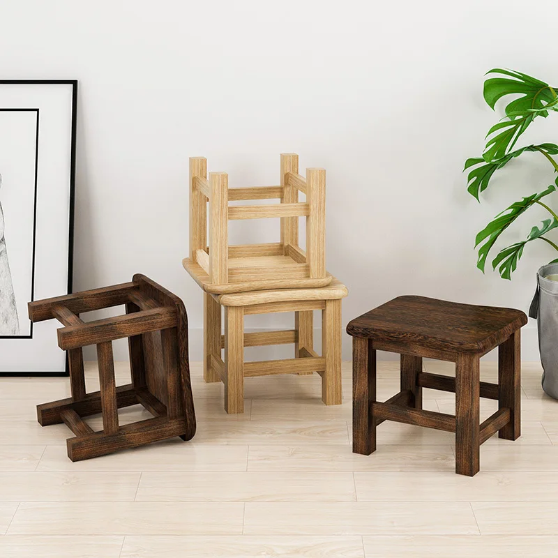 

Stool home modern small bench fashion creative low stool wood home wood stool