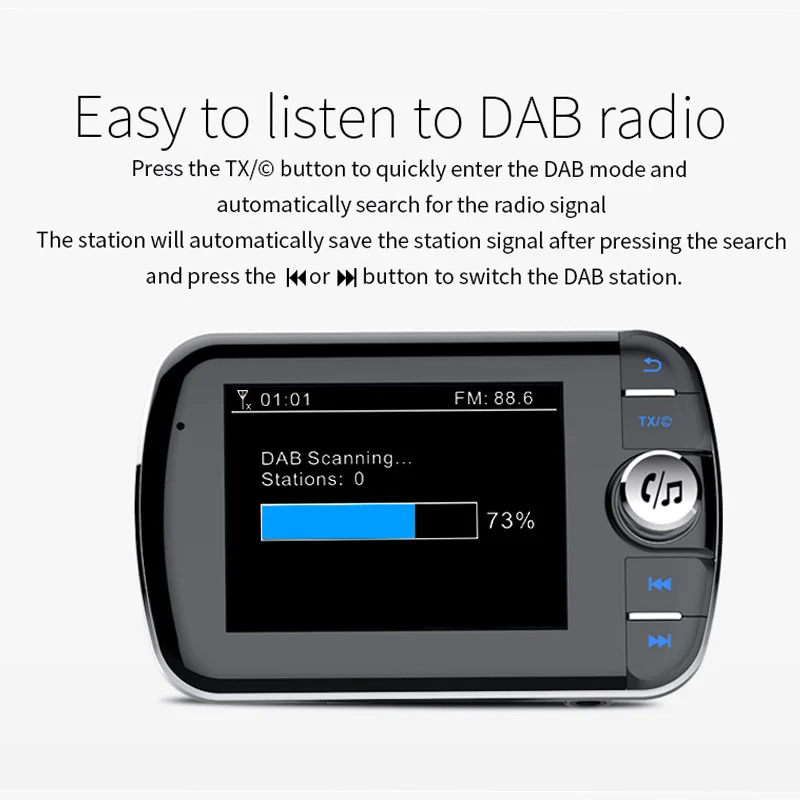 CDEN Автомобильный FM передатчик цветной цифровой DAB радио MP3 музыкальный плеер