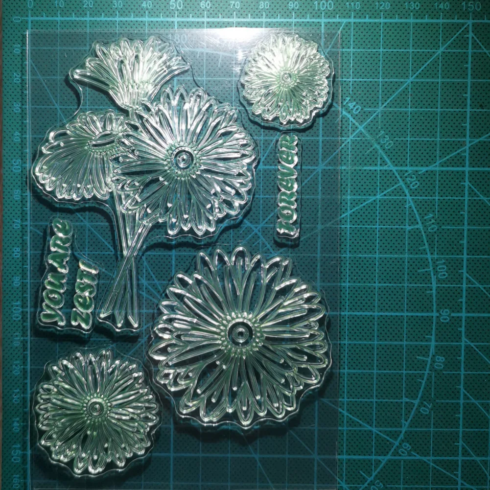 

2020 New Letter Flowers Transparent Clear Silicone Stamp for DIY Scrapbooking/photo Album Decorative Clear Stamp