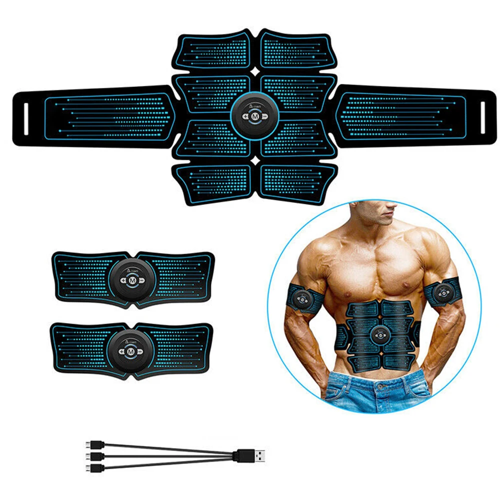 Тонер массажный Тренажер Пояс для упражнений зарядка через usb домашний фитнес