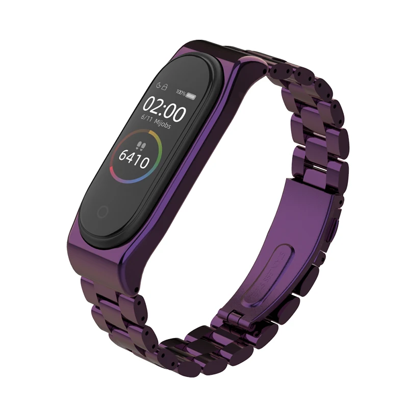 Mi Band 4 металлический ремешок для наручных часов из нержавеющей стали аксессуары