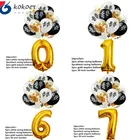 12 дюймов блестки черный, белый цвет Гоночный флаг воздушных шаров из латекса, с клетчатым узором, клипсы для воздушных шаров Baby Shower Декор гоночного автомобиля День рождения игрушки подарок