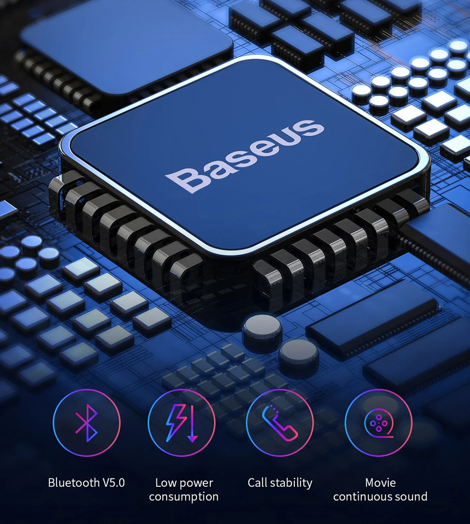 Baseus W01 TWS Bluetooth наушники беспроводные наушники Bluetooth 5,0 стерео Бас Беспроводные наушники с HD микрофоном для телефона