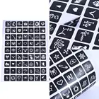 Тату с хной, блестящий трафарет с татуировкой, трафарет для девочек, детей, трафарет для рисования с цветами из мультфильмов, маленький симпатичный женский трафарет, V5f9