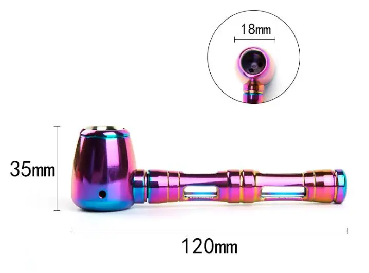 Металлическая курительная травяная трубка 120 мм металлическая чаша съемная