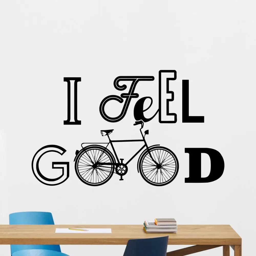 

Виниловая наклейка на стену с надписью «I Feel Good»