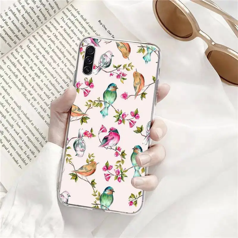 

Hand-painted flowers Phone Case Transparent for Samsung s9 s10 s20 Huawei honor P20 P30 P40 xiaomi note mi 8 9 pro lite plus