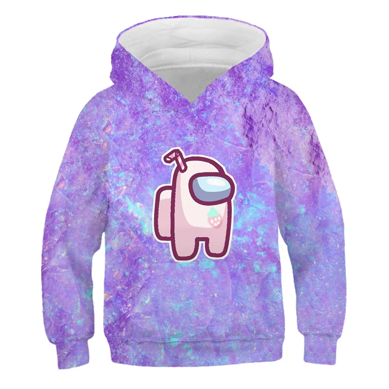 

Autumn among us girls new super space exploration game polyester 3D printing hoodie boys fashion sports casual sweater 4T-14T