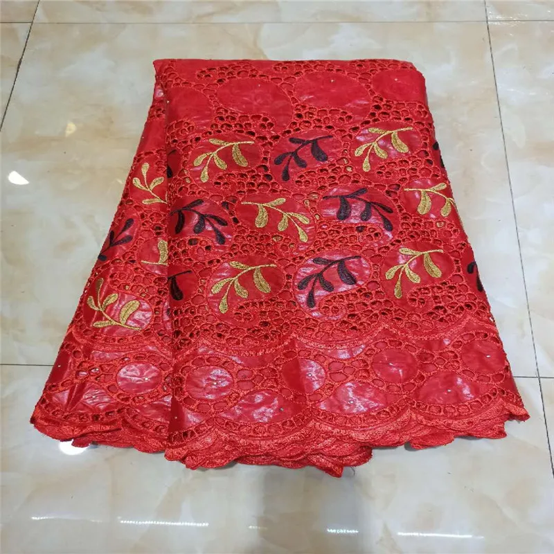 

Royal Blue 2020 African Lace Fabric High Quality French Cotton embroidered Nigerian Bazin Riche Fabrics For Dress 5 yards/Lot