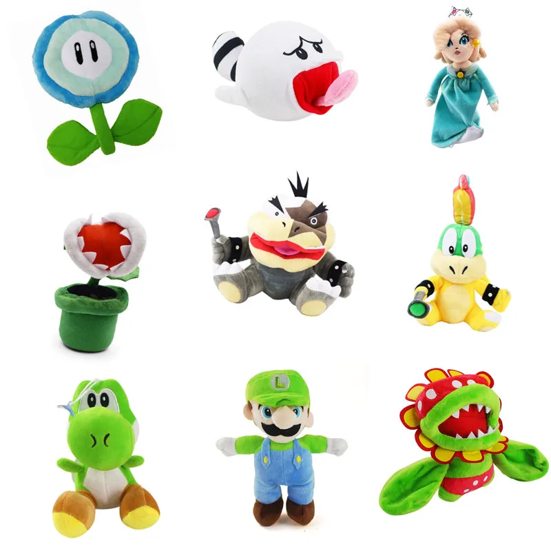 Настоящая плюшевая кукла в стиле Super Mario Bros Луиджи боусер Йоши принцесса персик