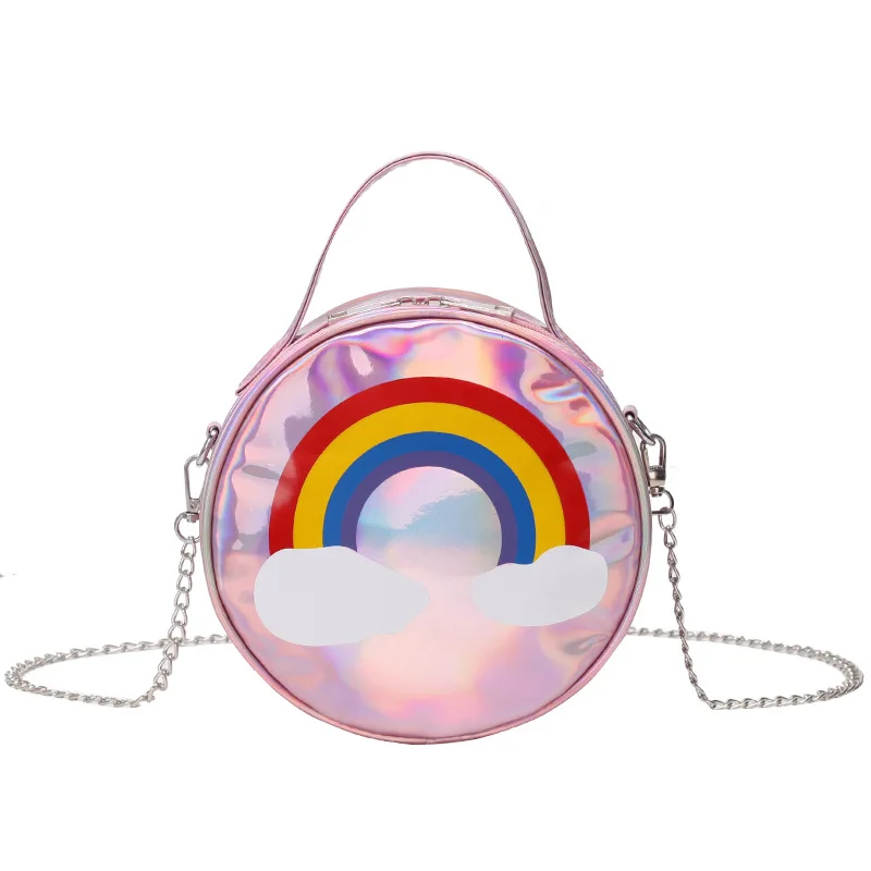 

Womens Rainbow Purses and Handbags Laser Crossbody Bags for Women Mini Coin Pouch Ladies Hand Bags Tote