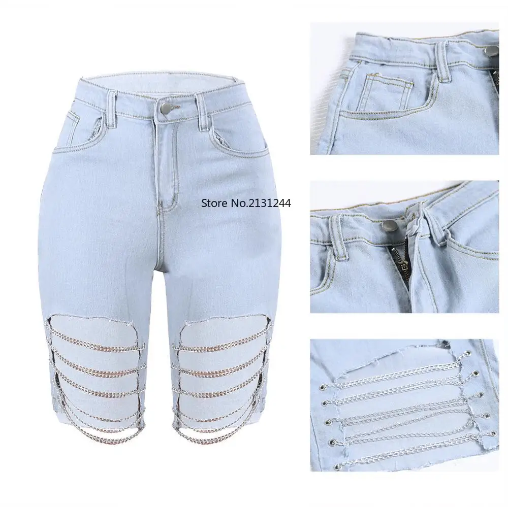 Новинка 2020 женская летняя уличная одежда с цепочкой открытые черные штаны до