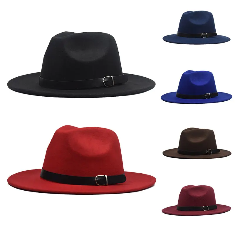 1 шт. Женская фетровая шляпа из искусственной шерсти 8 цветов|Мужские фетровые
