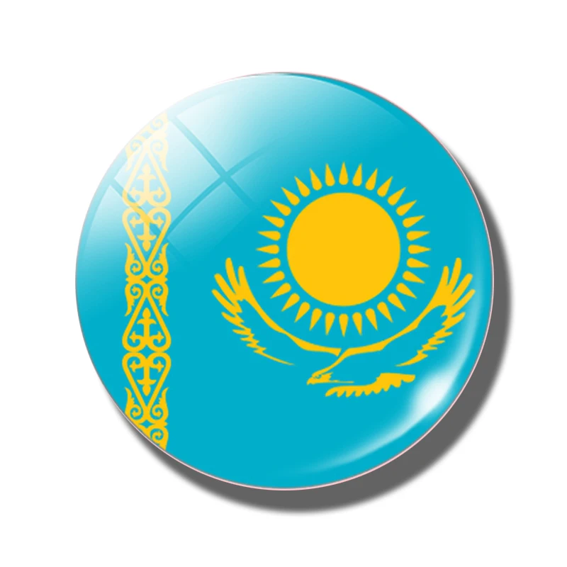 Азия магнит для холодильника с флагом Китай Таиланд Сингапур Индия Мальдивские Острова Стекло купол магнитный холодильник наклейки Декор для дома - Цвет: Kazakhstan