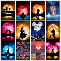 full squareround drill embroide 5d diamond painting disney princess shadow moon embroidery cross stitch mosaic home decor