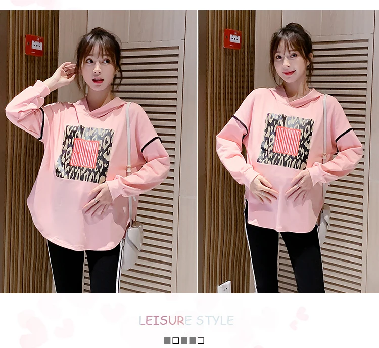 Spring Maternity Top Leggings Suits Long Sleeved Sweatshirt Sets Clothes for Pregnant Women Sports Hoodie Autumn Clothing C880