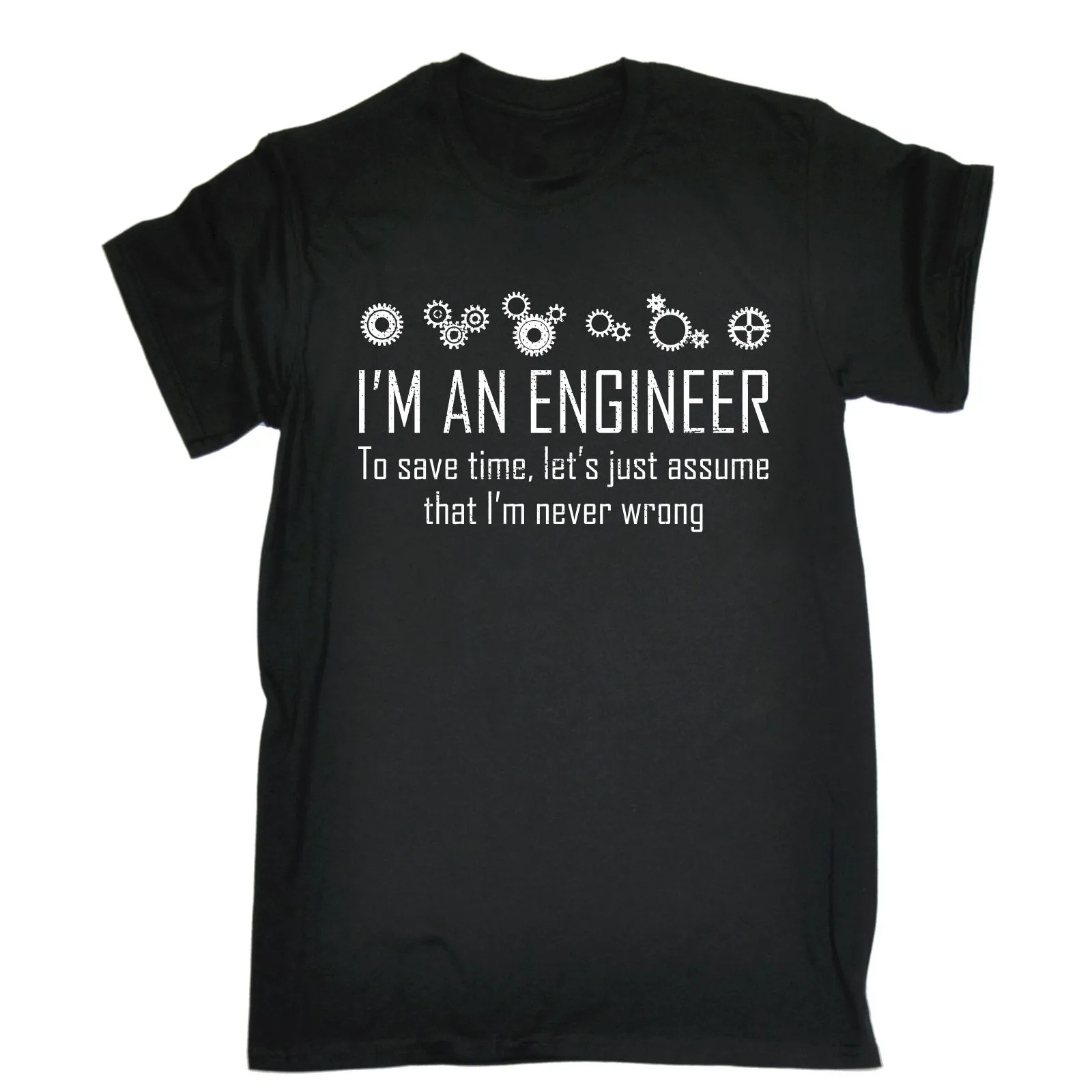 Футболка с коротким рукавом ENGINEER NEVER WRONG футболка и круглой шеей|Мужские футболки|