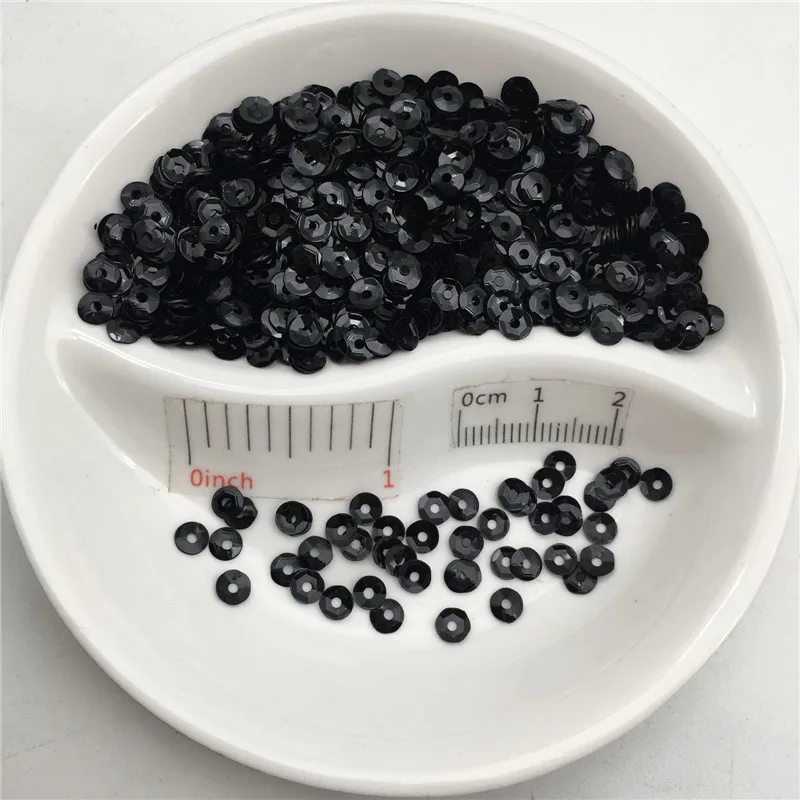 4 мм чашки круглый сплошной цвет ПВХ блёстки Швейные ремесла для свадебного