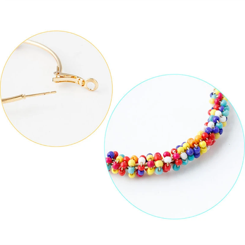 Богемные круглые серьги кольца с множеством семян модные большим названием Kpop