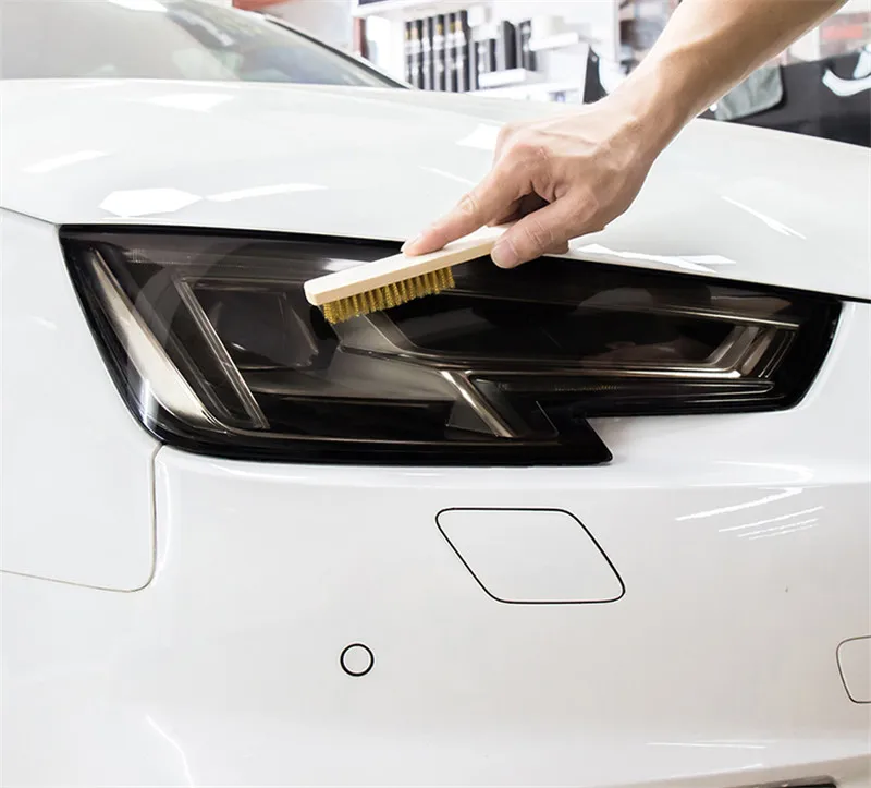 Колпаки для фар черные дымчатые AUDI 2009 2010 2017 2018 2019 прозрачная пленка