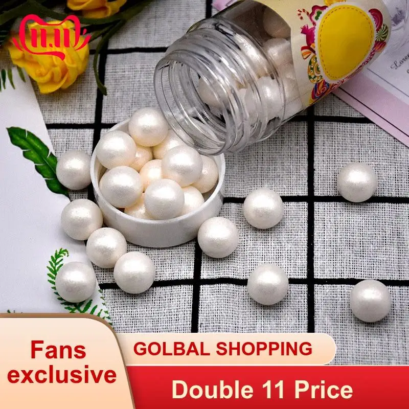 Белый 85 г съедобный сахар жемчуг печенье кекс глазурь топпинги бусины брызги для