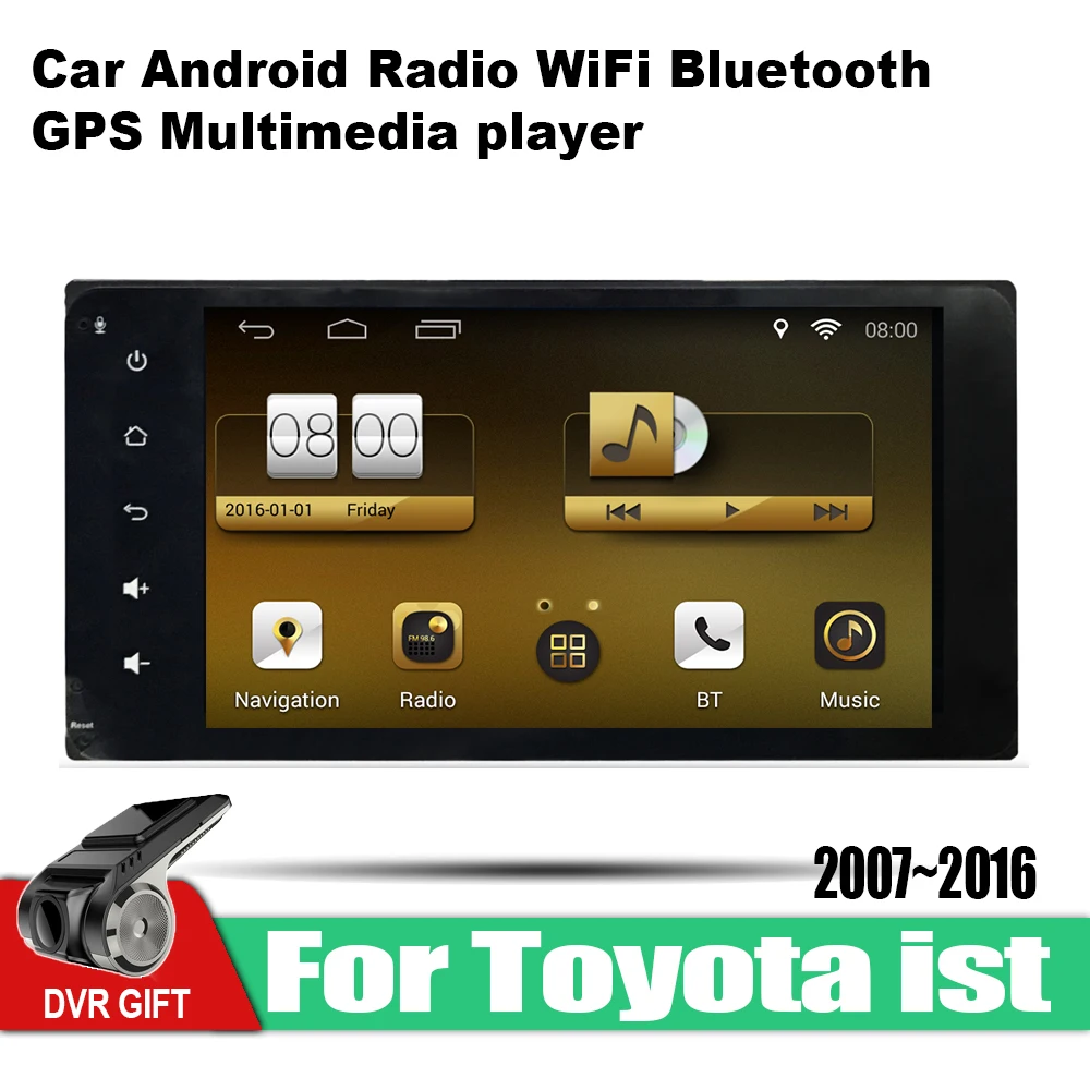 Автомобильный мультимедийный GPS навигатор ZaiXi Android 2 din для Toyota ist 2007 ~ 2016 стерео