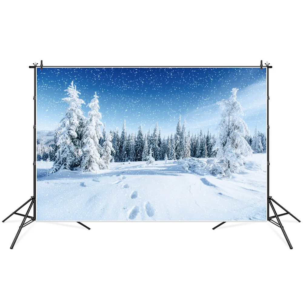 Winter Snowy Forest Snowfield Photography Backgrounds Photozone Photocall Baby Party Photographic Backdrops For Photo Studio