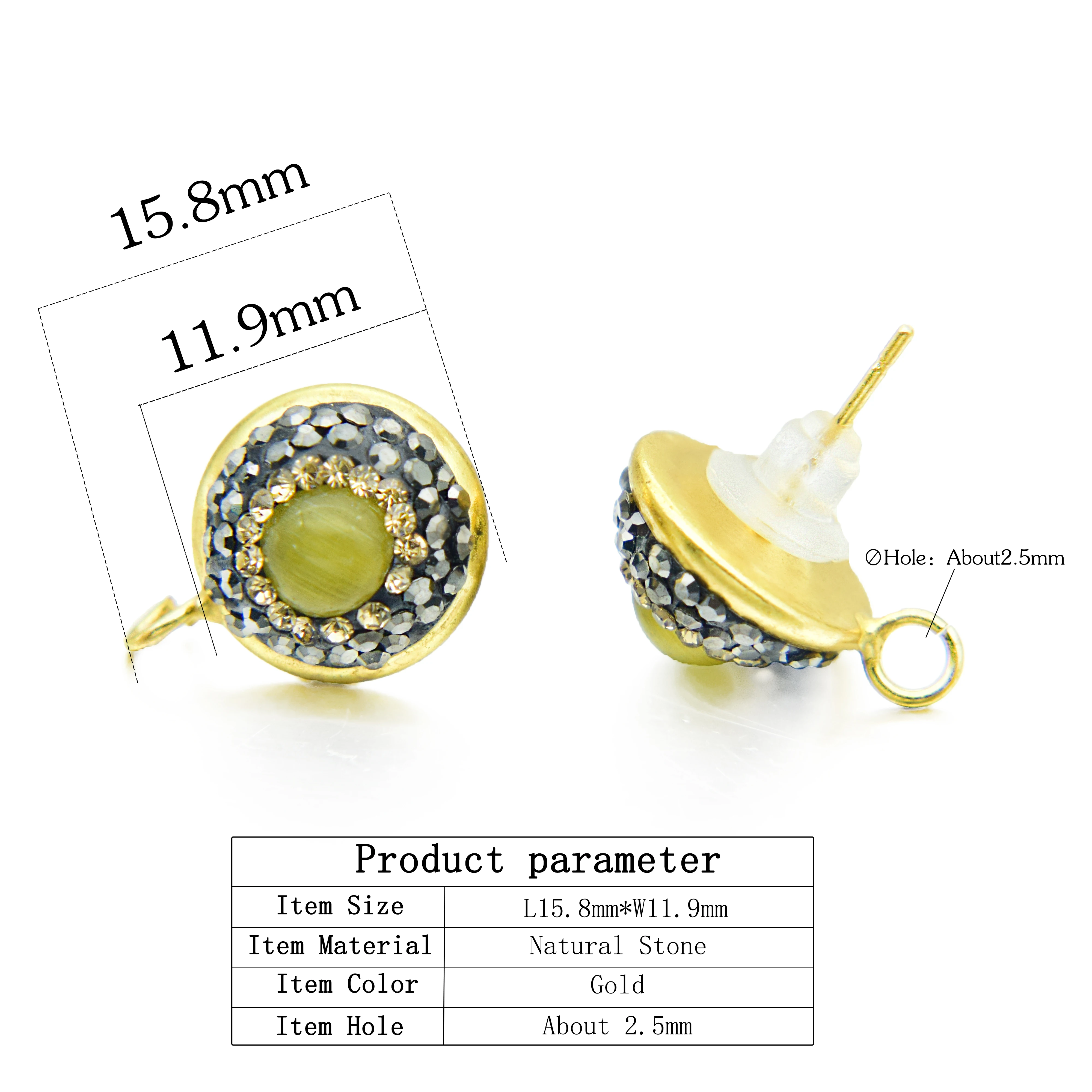 Круглые серьги Тигр ручной работы 1 пара соединитель для самостоятельного