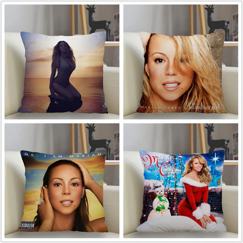 

Musife Custom Mariah Carey Pillowcase Home Decoration 45*45cm 40*40cm Zipper Square Pillowcase Throw Pillow Cover Drop Shipping