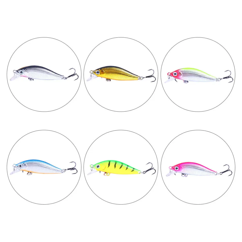 

6 Pcs Portable Colorful Lightweight Durable Bionic Bait Minnow Fishing Lures Fake Bait Fishing Baits for Men Fishing Lovers