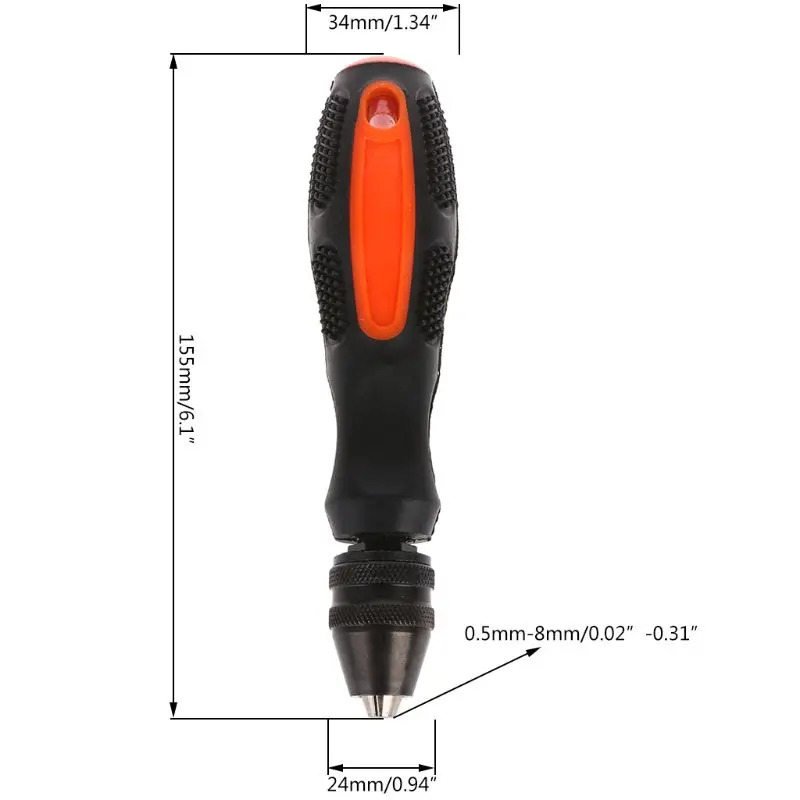 

Adjustable Pin Vise Model Hand Drill Tool With Keyless Chuck 0.5-8mm Fit Drill Bits Screwdriver Bit DropShipping