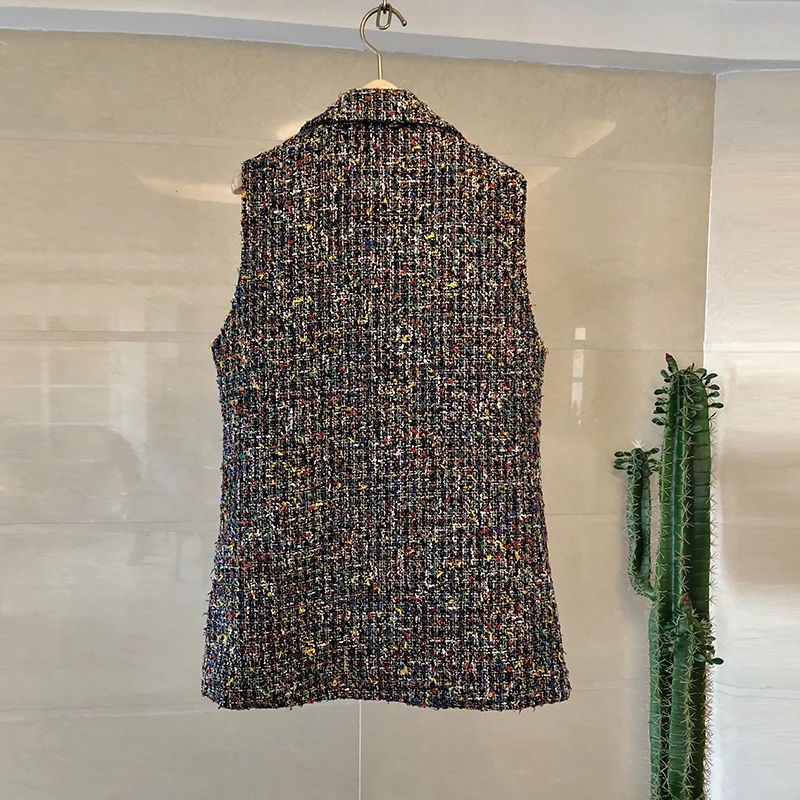 

Women Autumn Pearl Button Sleeveless Suit Vest Roupa Feminina Inverno 2021 Sherpa Jacket Chalecos Para Mujer Twotwinstyle N9645